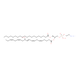 ChemSpider 2D Image | (23R)-29-Amino-26-hydroxy-26-oxido-20-oxo-21,25,27-trioxa-26lambda~5~-phosphanonacosan-23-yl (5Z,8Z,10E,14Z,17Z)-12-hydroxy-5,8,10,14,17-icosapentaenoate | C45H80NO9P