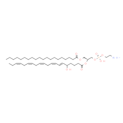 ChemSpider 2D Image | (23R)-29-Amino-26-hydroxy-26-oxido-20-oxo-21,25,27-trioxa-26lambda~5~-phosphanonacosan-23-yl (6E,8Z,11Z,14Z,17Z)-5-hydroxy-6,8,11,14,17-icosapentaenoate | C45H80NO9P