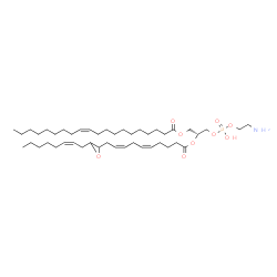 ChemSpider 2D Image | (2R)-3-{[(2-Aminoethoxy)(hydroxy)phosphoryl]oxy}-2-{[(5Z,8Z)-10-{3-[(2Z)-2-octen-1-yl]-2-oxiranyl}-5,8-decadienoyl]oxy}propyl (11Z)-11-icosenoate | C45H80NO9P