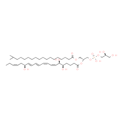 ChemSpider 2D Image | (21R,27S)-24,27,28-Trihydroxy-2-methyl-24-oxido-18-oxo-19,23,25-trioxa-24lambda~5~-phosphaoctacosan-21-yl (5R,6R,7Z,9Z,11E,13E,15S,17Z)-5,6,15-trihydroxy-7,9,11,13,17-icosapentaenoate | C45H79O13P