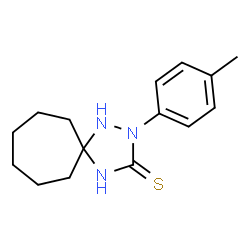 ChemSpider 2D Image | 2-(4-Methylphenyl)-1,2,4-triazaspiro[4.6]undecane-3-thione | C15H21N3S