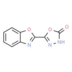 ChemSpider 2D Image | 5-(1,3-Benzoxazol-2-yl)-1,3,4-oxadiazol-2(3H)-one | C9H5N3O3