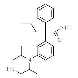 ChemSpider 2D Image | 2-[3-(2,6-Dimethyl-1-piperazinyl)phenyl]-2-phenylpentanamide | C23H31N3O