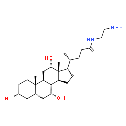 ChemSpider 2D Image | (3alpha,5beta,7alpha,12alpha,17alpha)-N-(2-Aminoethyl)-3,7,12-trihydroxycholan-24-amide | C26H46N2O4