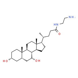 ChemSpider 2D Image | (3alpha,5beta,7alpha,17alpha)-N-(2-Aminoethyl)-3,7-dihydroxycholan-24-amide | C26H46N2O3