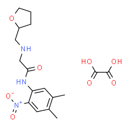 ChemSpider 2D Image | N-(4,5-Dimethyl-2-nitrophenyl)-N~2~-(tetrahydro-2-furanylmethyl)glycinamide ethanedioate (1:1) | C17H23N3O8