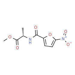ChemSpider 2D Image | Methyl N-(5-nitro-2-furoyl)-L-alaninate | C9H10N2O6