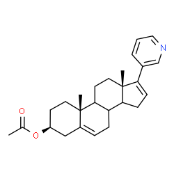 ChemSpider 2D Image | (3beta,8xi,9xi,14xi)-17-(3-Pyridinyl)androsta-5,16-dien-3-yl acetate | C26H33NO2