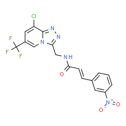 ChemSpider 2D Image | (2E)-N-{[8-Chloro-6-(trifluoromethyl)[1,2,4]triazolo[4,3-a]pyridin-3-yl]methyl}-3-(3-nitrophenyl)acrylamide | C17H11ClF3N5O3
