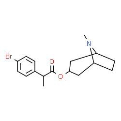 ChemSpider 2D Image | 8-Methyl-8-azabicyclo[3.2.1]oct-3-yl 2-(4-bromophenyl)propanoate | C17H22BrNO2