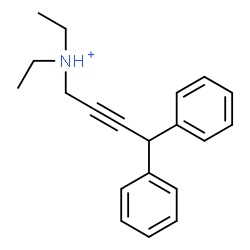 ChemSpider 2D Image | N,N-Diethyl-4,4-diphenyl-2-butyn-1-aminium | C20H24N