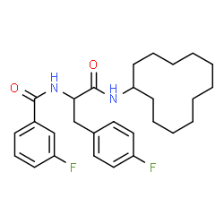 ChemSpider 2D Image | N-Cyclododecyl-4-fluoro-Nalpha-(3-fluorobenzoyl)phenylalaninamide | C28H36F2N2O2