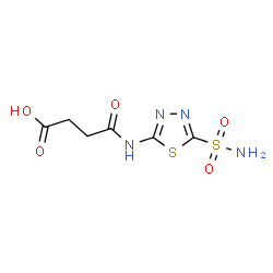 ChemSpider 2D Image | 4-Oxo-4-((5-sulfamoyl-1,3,4-thiadiazol-2-yl)amino)butanoic acid | C6H8N4O5S2