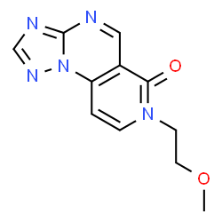 ChemSpider 2D Image | pyrido[3,4-e][1,2,4]triazolo[1,5-a]pyrimidin-6(7H)-one, 7-(2-methoxyethyl)- | C11H11N5O2
