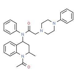 ChemSpider 2D Image | N-(1-Acetyl-2-methyl-1,2,3,4-tetrahydro-4-quinolinyl)-N-phenyl-2-(4-phenyl-1-piperazinyl)acetamide | C30H34N4O2
