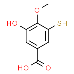 ChemSpider 2D Image | 3-Hydroxy-4-methoxy-5-sulfanylbenzoic acid | C8H8O4S