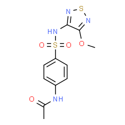 ChemSpider 2D Image | N-{4-[(4-Methoxy-1,2,5-thiadiazol-3-yl)sulfamoyl]phenyl}acetamide | C11H12N4O4S2