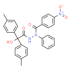 ChemSpider 2D Image | N'-{Hydroxy[bis(4-methylphenyl)]acetyl}-4-nitro-N-phenylbenzohydrazide | C29H25N3O5