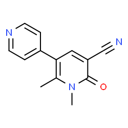 ChemSpider 2D Image | 1,2-Dimethyl-6-oxo-1,6-dihydro-3,4'-bipyridine-5-carbonitrile | C13H11N3O