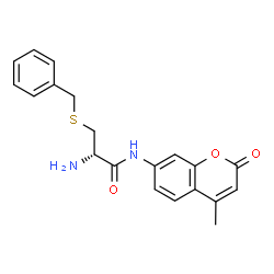 ChemSpider 2D Image | S-Benzyl-N-(4-methyl-2-oxo-2H-chromen-7-yl)-D-cysteinamide | C20H20N2O3S