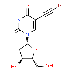 ChemSpider 2D Image | 5-(Bromoethynyl)-2'-deoxyuridine | C11H11BrN2O5