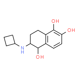 ChemSpider 2D Image | 6-(Cyclobutylamino)-5,6,7,8-tetrahydro-1,2,5-naphthalenetriol | C14H19NO3