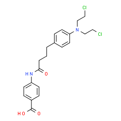 ChemSpider 2D Image | 4-[(4-{4-[Bis(2-chloroethyl)amino]phenyl}butanoyl)amino]benzoic acid | C21H24Cl2N2O3