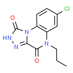 ChemSpider 2D Image | 7-Chloro-5-propyl[1,2,4]triazolo[4,3-a]quinoxaline-1,4(2H,5H)-dione | C12H11ClN4O2