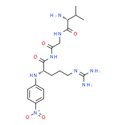 ChemSpider 2D Image | D-Valyl-N-{(2S)-5-[(diaminomethylene)amino]-2-[(4-nitrophenyl)amino]pentanoyl}glycinamide | C19H30N8O5