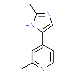 ChemSpider 2D Image | 2-Methyl-4-(2-methyl-1H-imidazol-5-yl)pyridine | C10H11N3