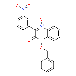 ChemSpider 2D Image | 1-(Benzyloxy)-3-(3-nitrophenyl)-2(1H)-quinoxalinone 4-oxide | C21H15N3O5
