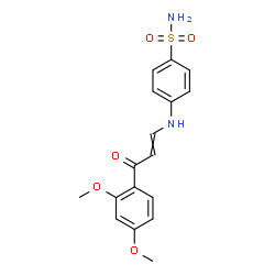 ChemSpider 2D Image | 4-{[3-(2,4-Dimethoxyphenyl)-3-oxo-1-propen-1-yl]amino}benzenesulfonamide | C17H18N2O5S