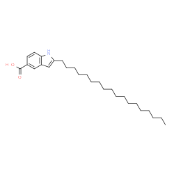ChemSpider 2D Image | 2-Octadecyl-1H-indole-5-carboxylic acid | C27H43NO2