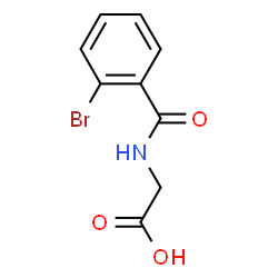 ChemSpider 2D Image | N-(2-Bromobenzoyl)glycine | C9H8BrNO3