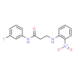 ChemSpider 2D Image | N-(3-Iodophenyl)-N~3~-(2-nitrophenyl)-beta-alaninamide | C15H14IN3O3