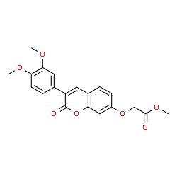 ChemSpider 2D Image | Methyl {[3-(3,4-dimethoxyphenyl)-2-oxo-2H-chromen-7-yl]oxy}acetate | C20H18O7