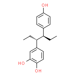 ChemSpider 2D Image | 4-[(3R,4S)-4-(4-Hydroxyphenyl)-3-hexanyl]-1,2-benzenediol | C18H22O3