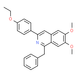 ChemSpider 2D Image | 1-Benzyl-3-(4-ethoxyphenyl)-6,7-dimethoxyisoquinoline | C26H25NO3