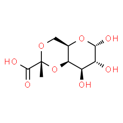 ChemSpider 2D Image | 4,6-O-[(1R)-1-carboxyethylidene]-alpha-D-galactose | C9H14O8