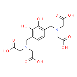 ChemSpider 2D Image | 2,2',2'',2'''-[(2,3-Dihydroxy-1,4-phenylene)bis(methylenenitrilo)]tetraacetic acid | C16H20N2O10