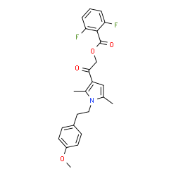 ChemSpider 2D Image | 2-{1-[2-(4-Methoxyphenyl)ethyl]-2,5-dimethyl-1H-pyrrol-3-yl}-2-oxoethyl 2,6-difluorobenzoate | C24H23F2NO4