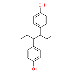 ChemSpider 2D Image | 4,4'-(1-Iodo-2,3-pentanediyl)diphenol | C17H19IO2