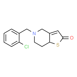 ChemSpider 2D Image | 5-(2-Chlorobenzyl)-5,6,7,7a-tetrahydrothieno[3,2-c]pyridin-2(4H)-one | C14H14ClNOS
