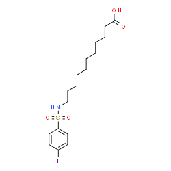 ChemSpider 2D Image | 11-{[(4-Iodophenyl)sulfonyl]amino}undecanoic acid | C17H26INO4S