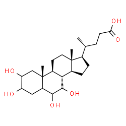 ChemSpider 2D Image | 2,3,6,7-Tetrahydroxycholan-24-oic acid | C24H40O6
