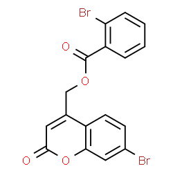 ChemSpider 2D Image | (7-Bromo-2-oxo-2H-chromen-4-yl)methyl 2-bromobenzoate | C17H10Br2O4
