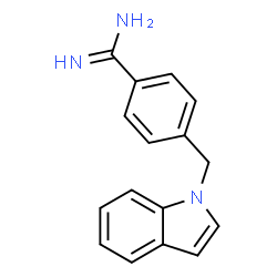ChemSpider 2D Image | 4-((1H-Indol-1-yl)methyl)benzimidamide | C16H15N3