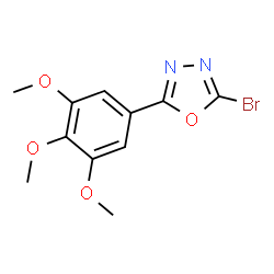 ChemSpider 2D Image | 2-Bromo-5-(3,4,5-trimethoxyphenyl)-1,3,4-oxadiazole | C11H11BrN2O4
