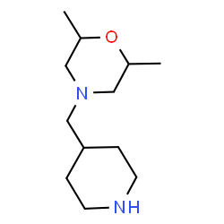 ChemSpider 2D Image | 2,6-Dimethyl-4-(4-piperidinylmethyl)morpholine | C12H24N2O