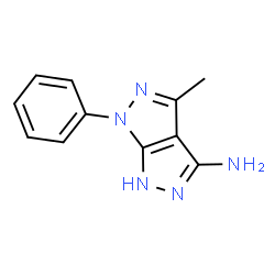 ChemSpider 2D Image | 4-Methyl-6-phenyl-1,6-dihydropyrazolo[3,4-c]pyrazol-3-amine | C11H11N5